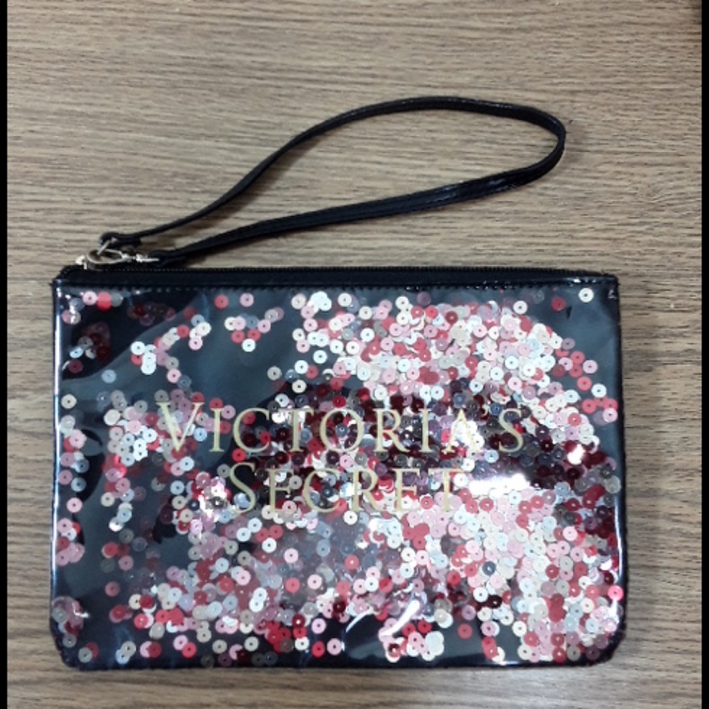 Bling rhinestone Victoria's Secret shifting sequins wristlet 8.5" × 6" - Picture 9 of 13
